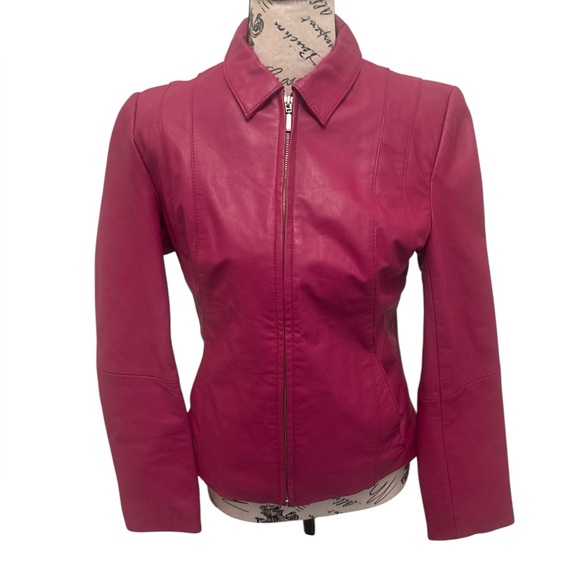 Uniform  John Paul RichardVibrant Pink Leather Jacket - Picture 1 of 4